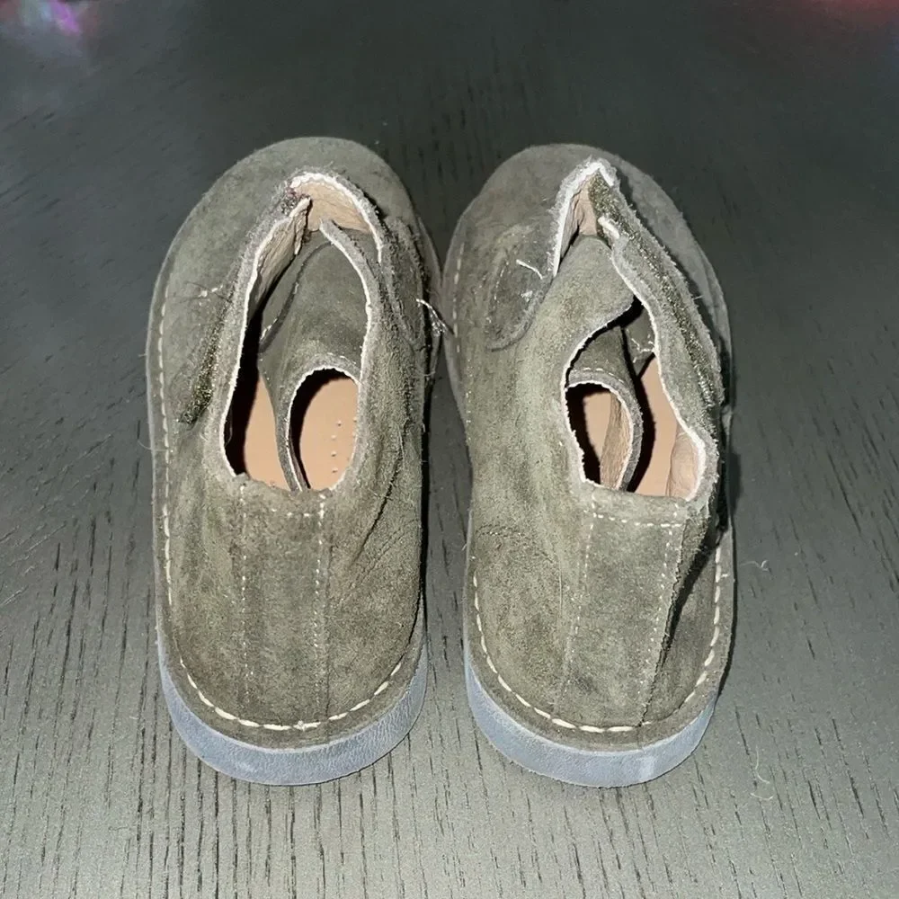 KidExpress Maddox Gray Suede Ankle Boots